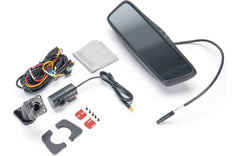 Car reverse camera and monitor kit on a white background