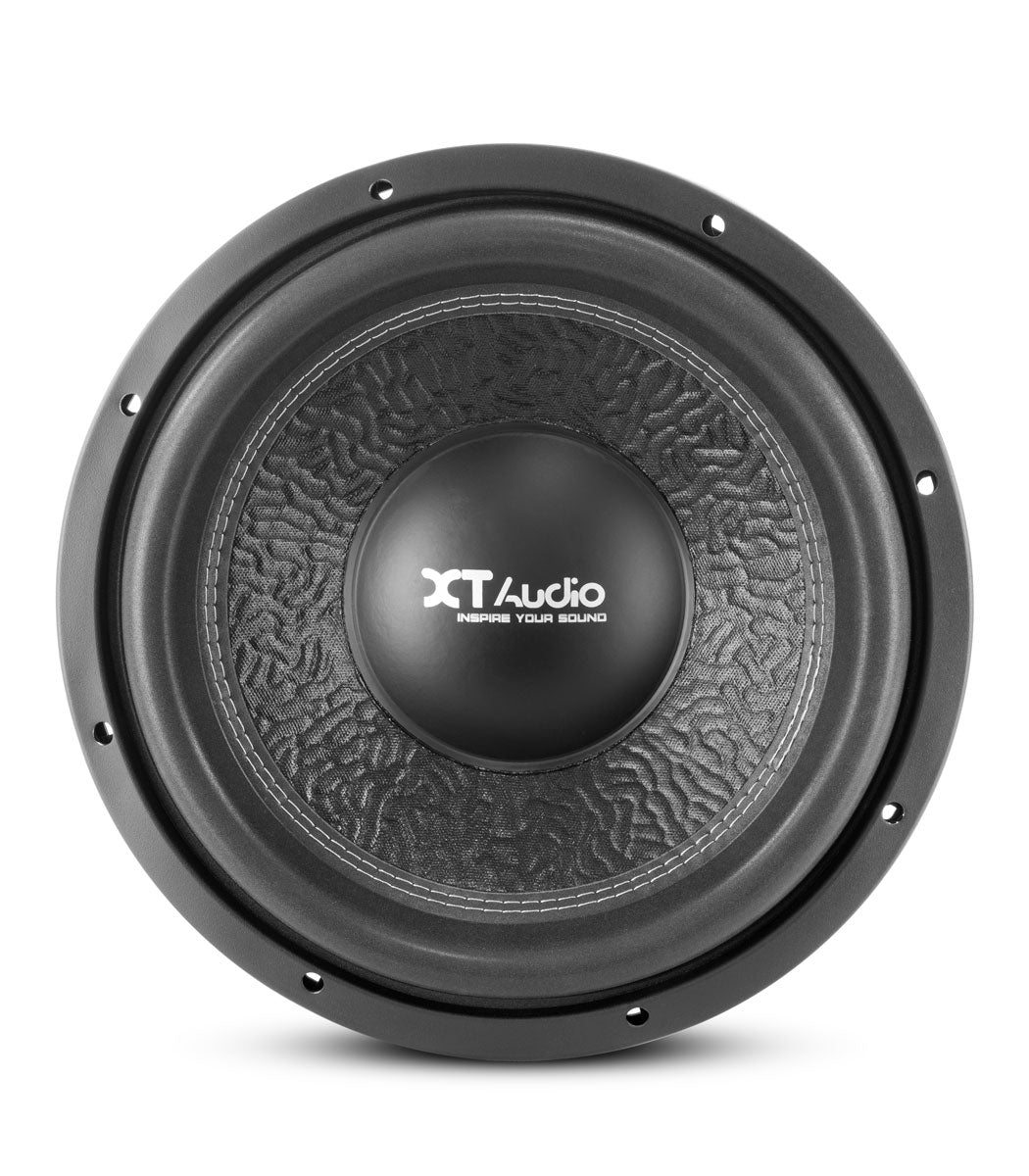 Subwoofer with XT Audio branding on a white background