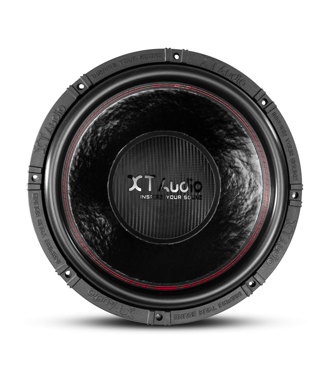 Car subwoofer with XT Audio branding on a white background