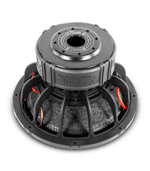 Subwoofer with visible brand logo on a white background