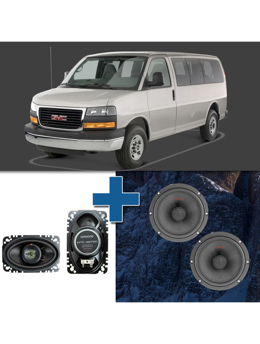 Car Speaker Size Replacement fits 2003-2007 for GMC Savana (not amplified)