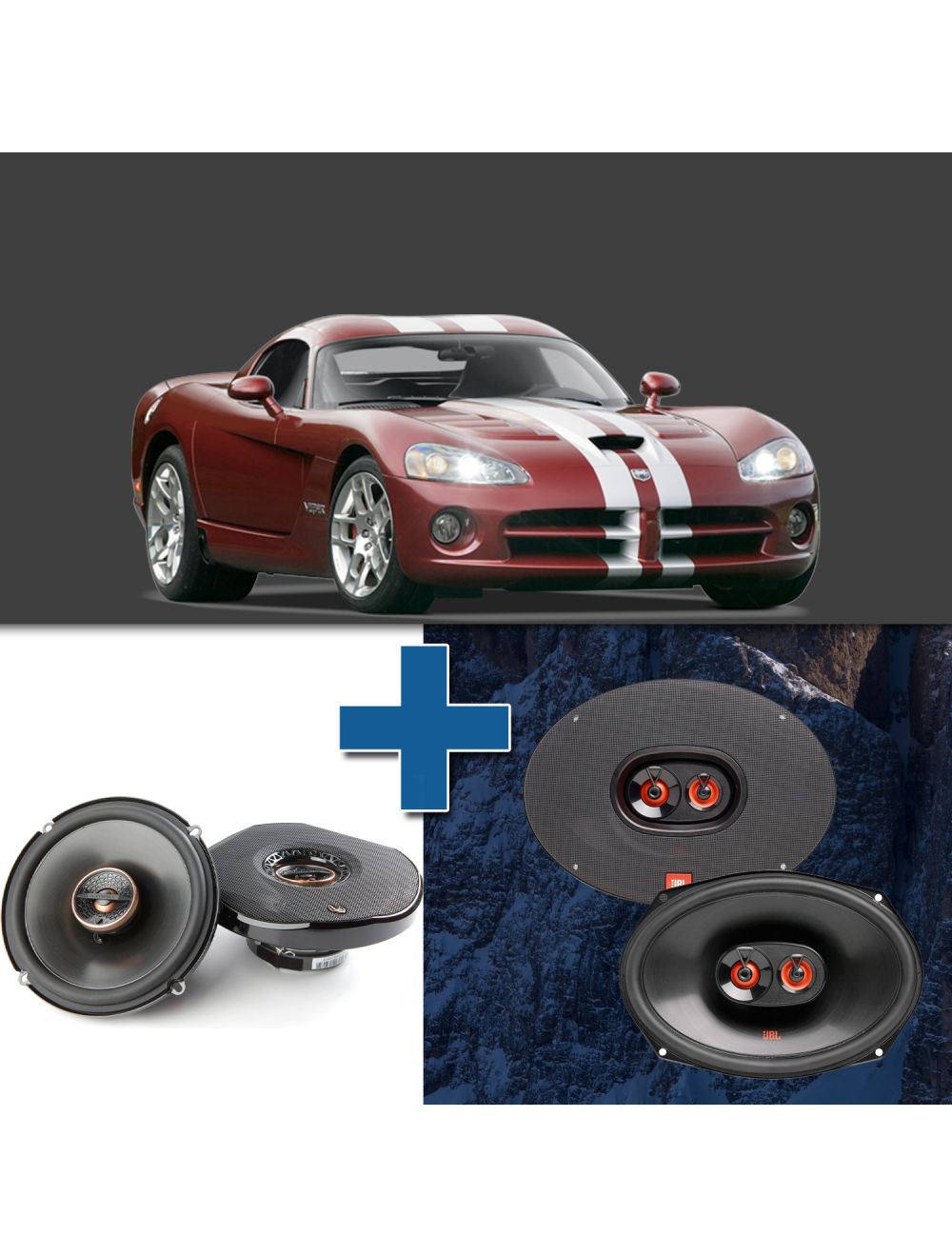 Car Speaker Size Replacement fits 2003-2010 for Dodge Viper (not amplified)
