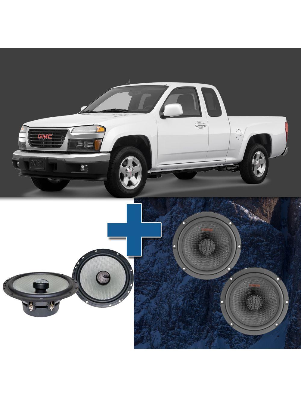 Car Speaker Size Replacement fits 2004-2012 for GMC Canyon Extended Cab (not amplified)