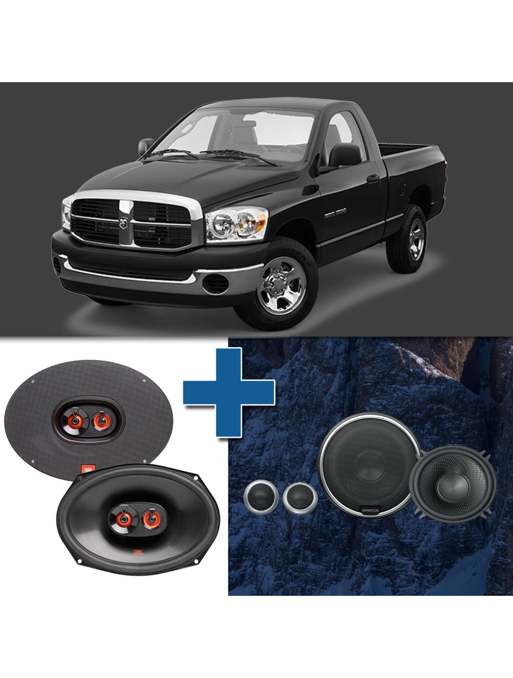 Car Speaker Size Replacement fits 2006-2008 for Dodge Ram 1500 (not amplified)