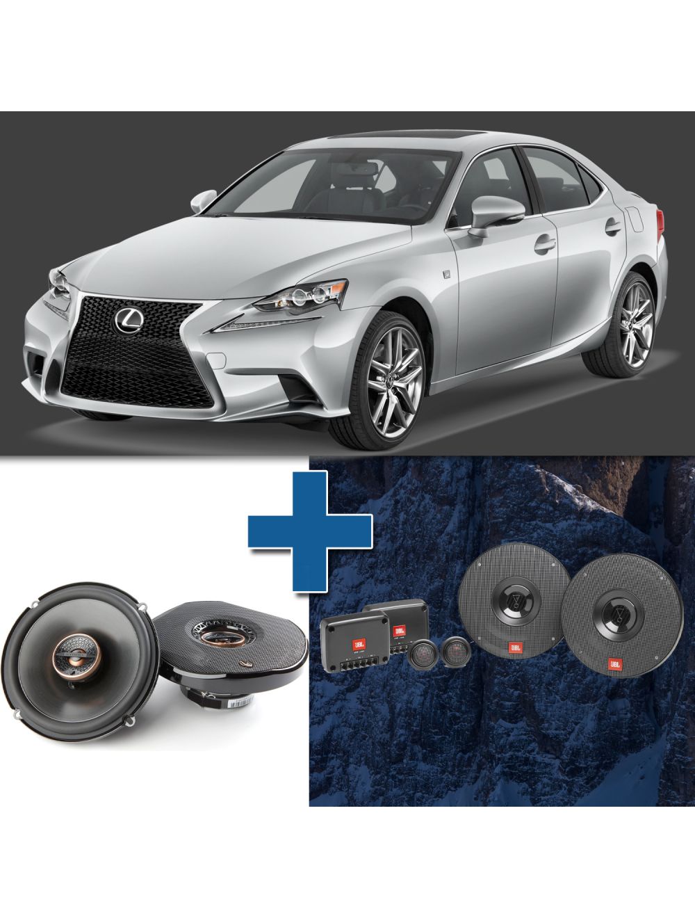 Car Speaker Size Replacement fits 2006-2015 for Lexus IS F (not amplified)