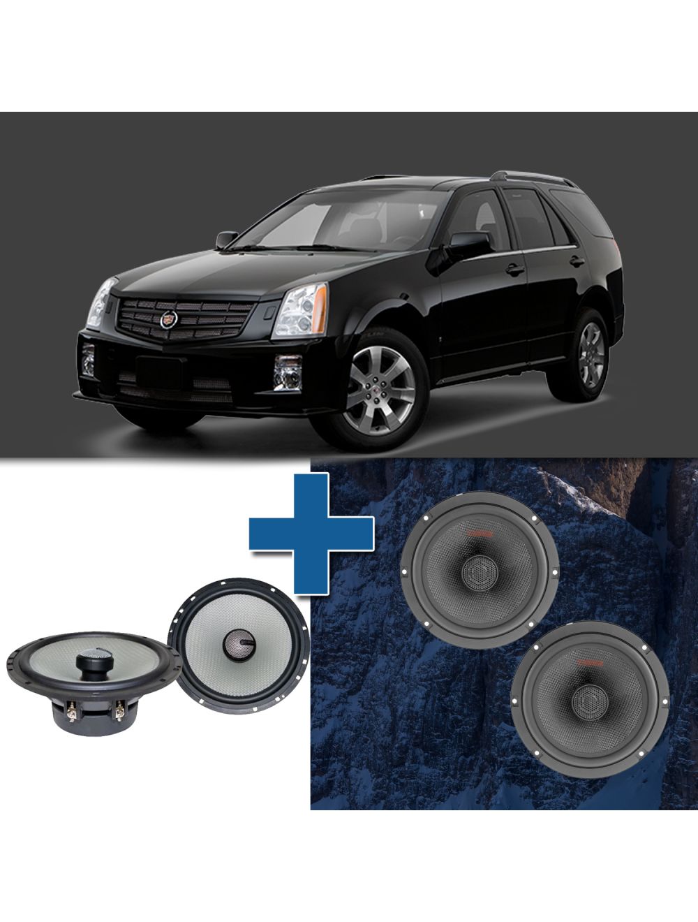Car Speaker Size Replacement fits 2007-2009 for Cadillac SRX (not amplified)