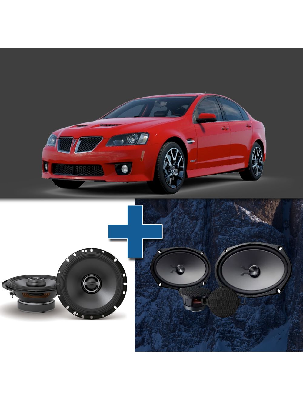 Car Speaker Size Replacement fits 2008-2009 for Pontiac G8 (not amplified)