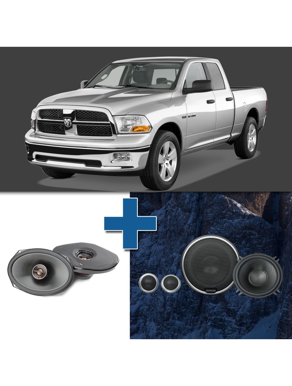 Car Speaker Size Replacement fits 2008-2010 for Dodge Ram Chassis Cab (not amplified)