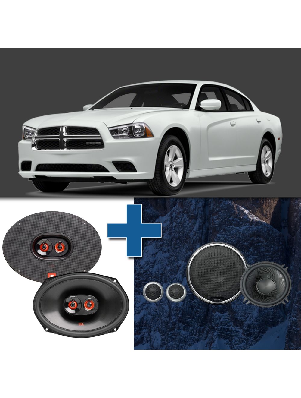 Car Speaker Size Replacement fits 2008-2014 for Dodge Challenger (not amplified)