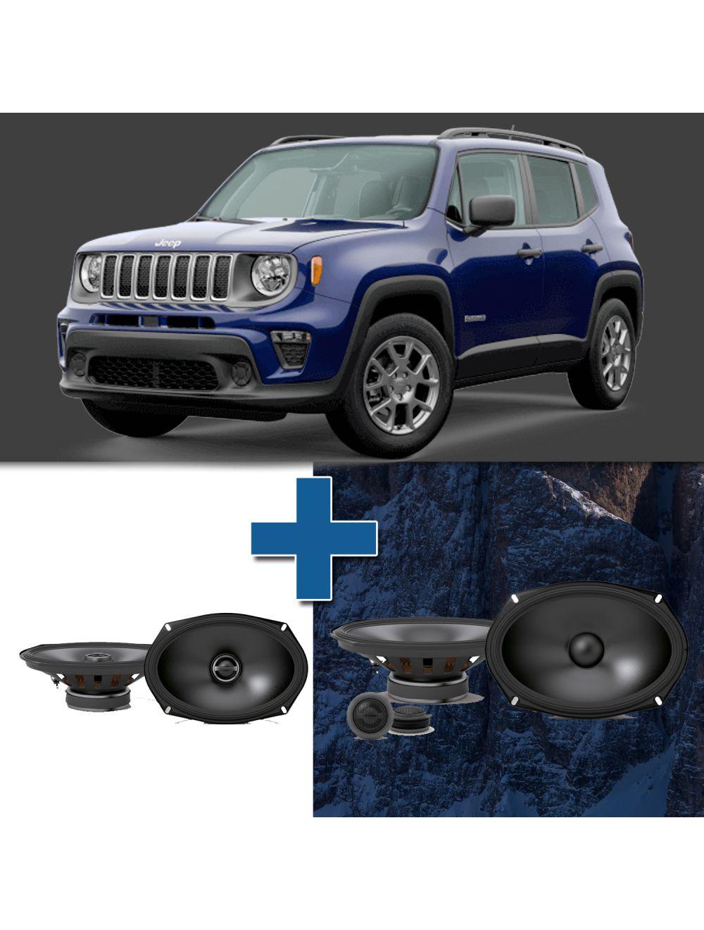 Car Speaker Size Replacement fits 2015-2020 for Jeep Renegade (not amplified)