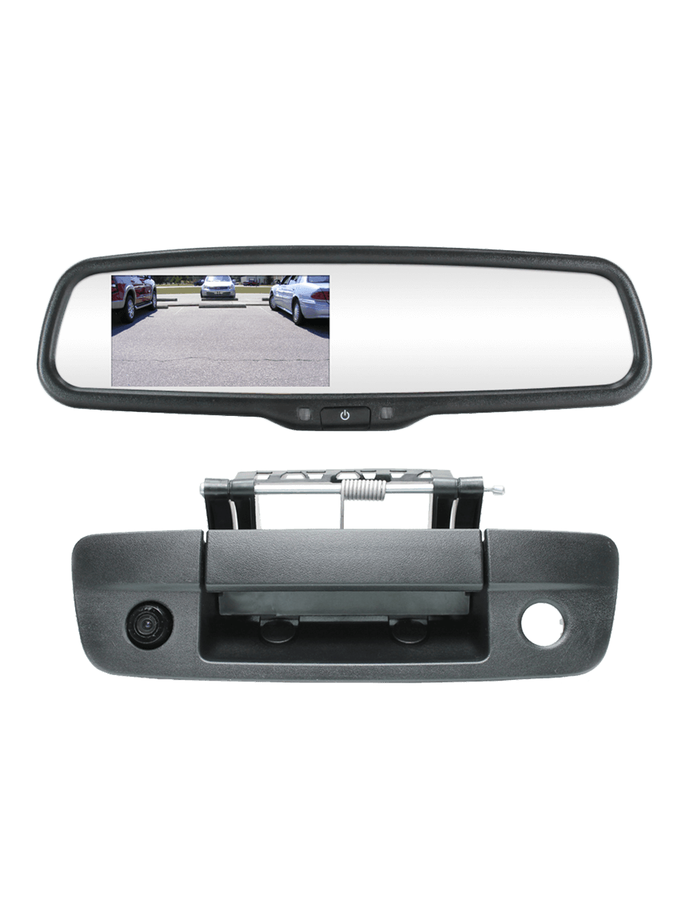 Rostra 250-8208-TL-RCH Rearsight 13-15 Ram Complete System W/ Tri-Lobe Mount Mirror/Monitor