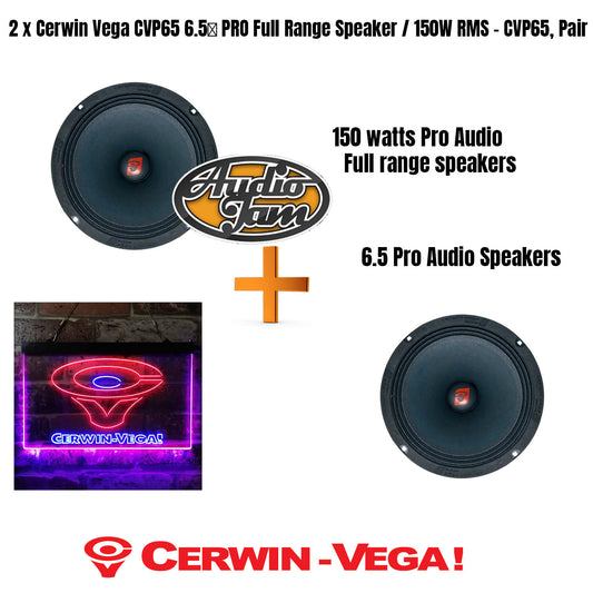 2 x Cerwin Vega CVP65 6.5″ PRO Full Range Speaker / 150W RMS – CVP65, Pair