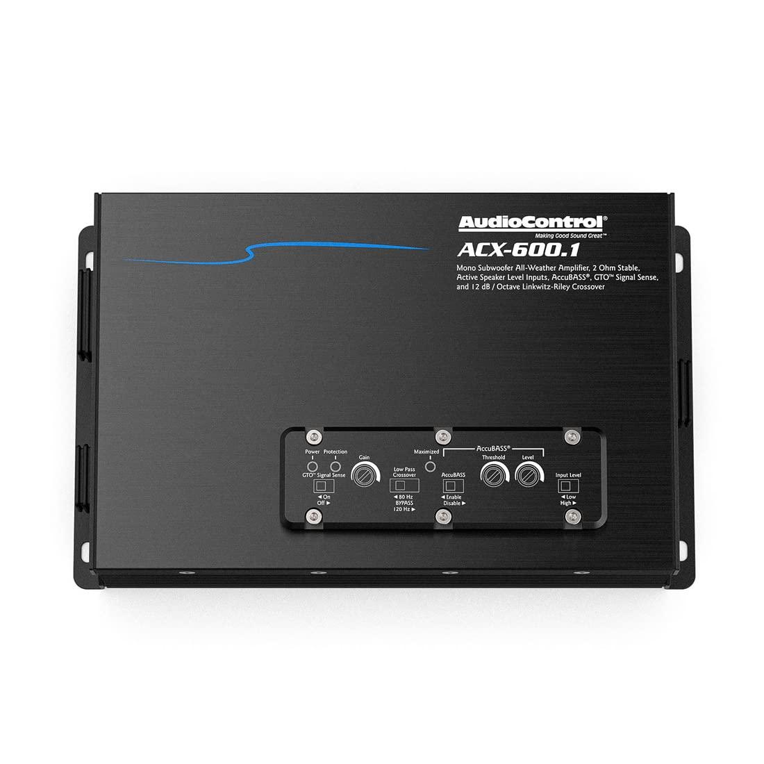 AudioControl ACX-600.1 1-CH Monoblock 2-Ohm Stable IPX6 All Weather Amplifier