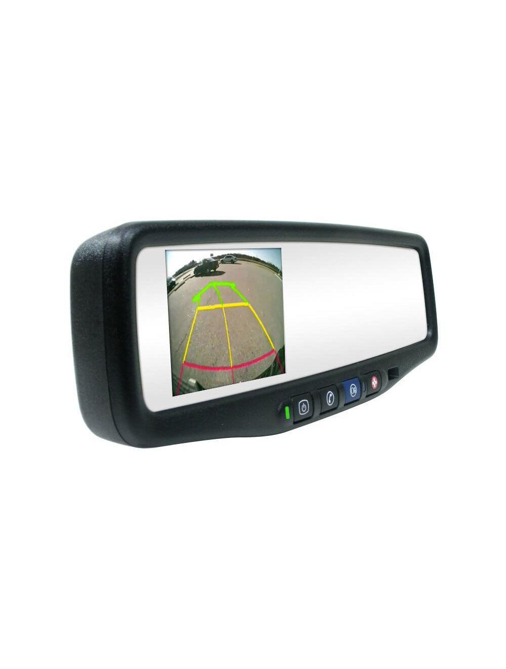 Rostra 250-8802-GM14 RearSight Rear-View Mirror /w 3.5 TFT LCD Monitor feat. OnStar Controls for 2014 Chevy Silverado & GMC Sierra Trucks (2508802GM14)