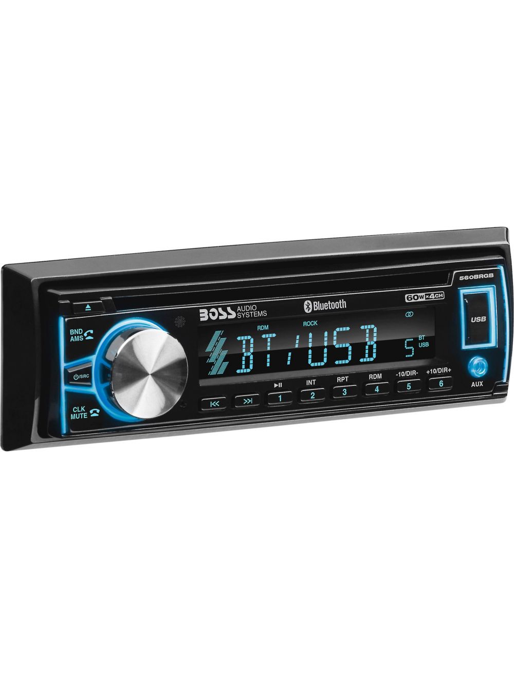 Boss 560BRGB Single Din Bluetooth Car Stereo CD receiver