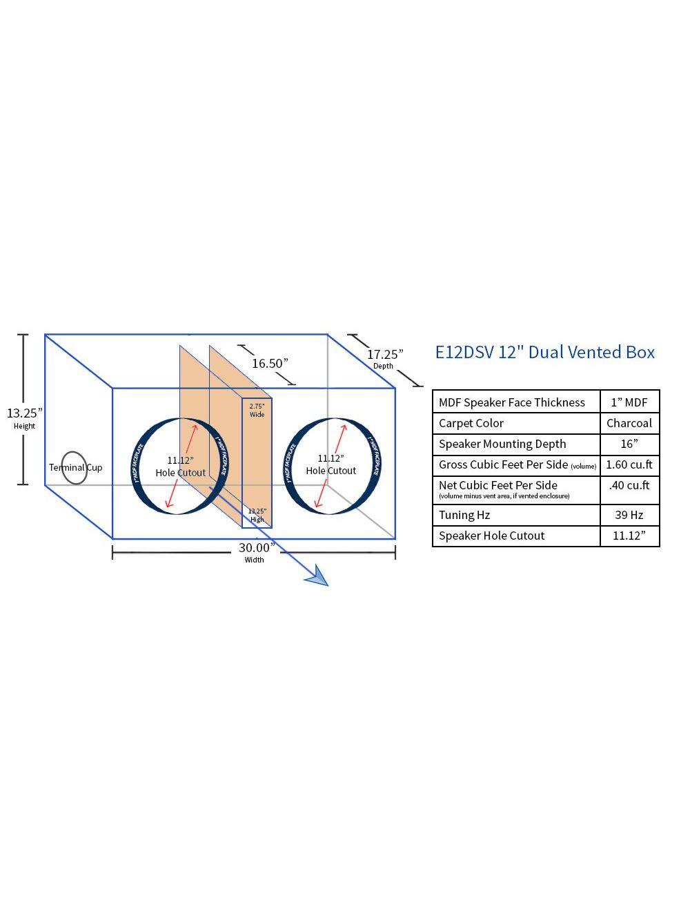 Bbox E15DSV15" Dual Vented Shared