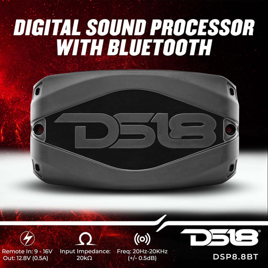 DS18 DSP8.8BT 8-Channel in and 8-Channel Out Digital Sound Processor with Bluetooth