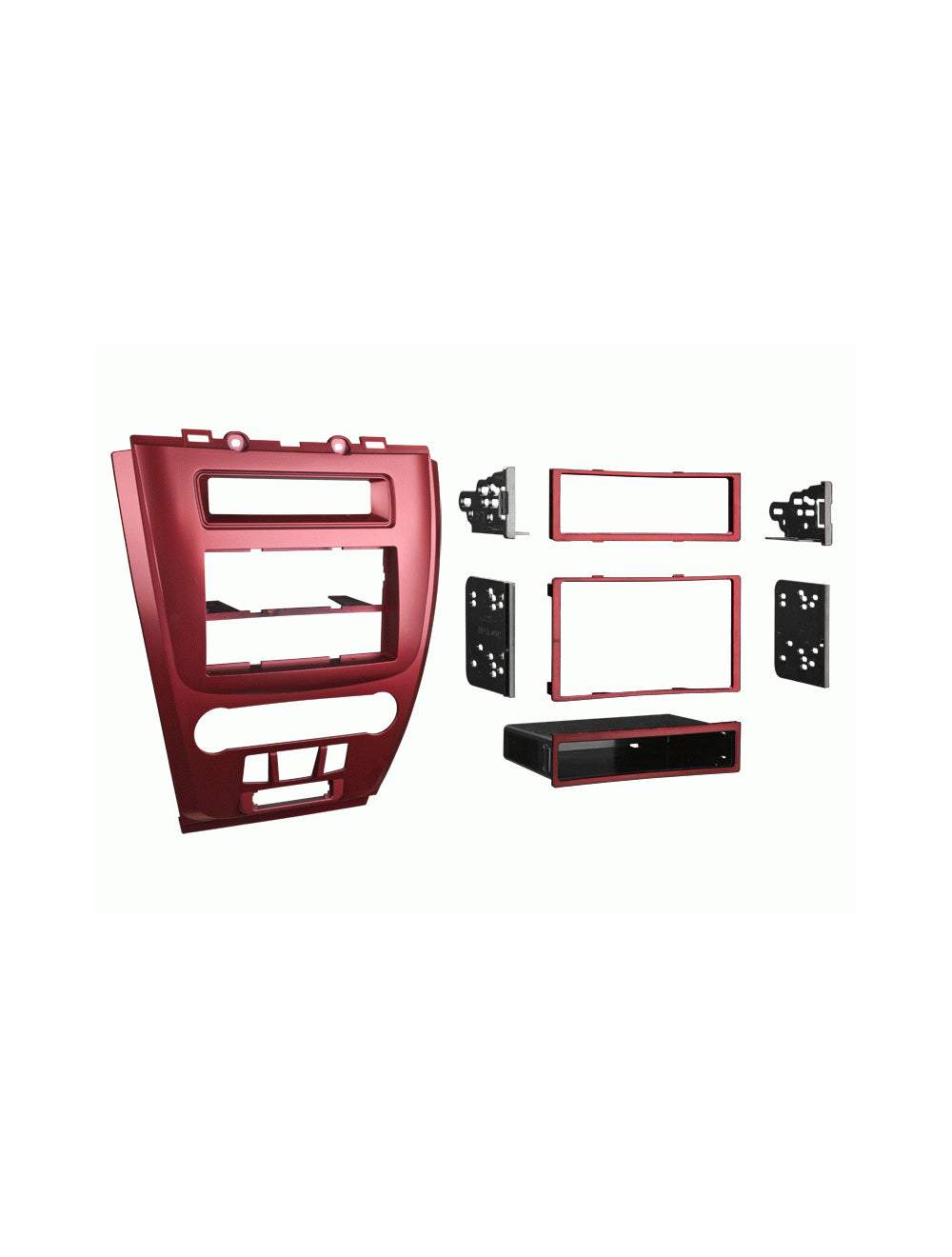 Metra 99-5821R Single or Double DIN Installation Dash Kit for 2010-2011 Ford Fusion and Mercury Milan Red