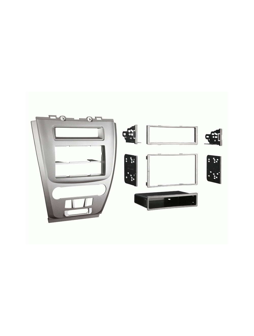 Metra 99-5821S Single or Double DIN Installation Dash Kit for 2010-2011 Ford Fusion and Mercury Milan Silver