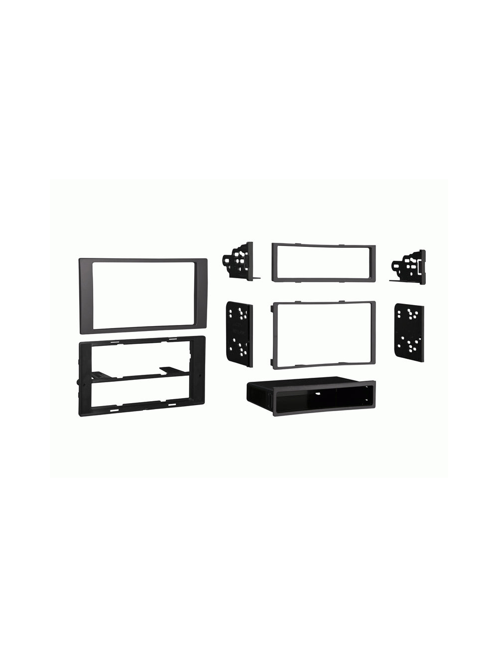 Metra 99-5824CH Single/Double DIN Dash Installation Kit for 2010-2012 Ford Transit Vehicles Charcoal