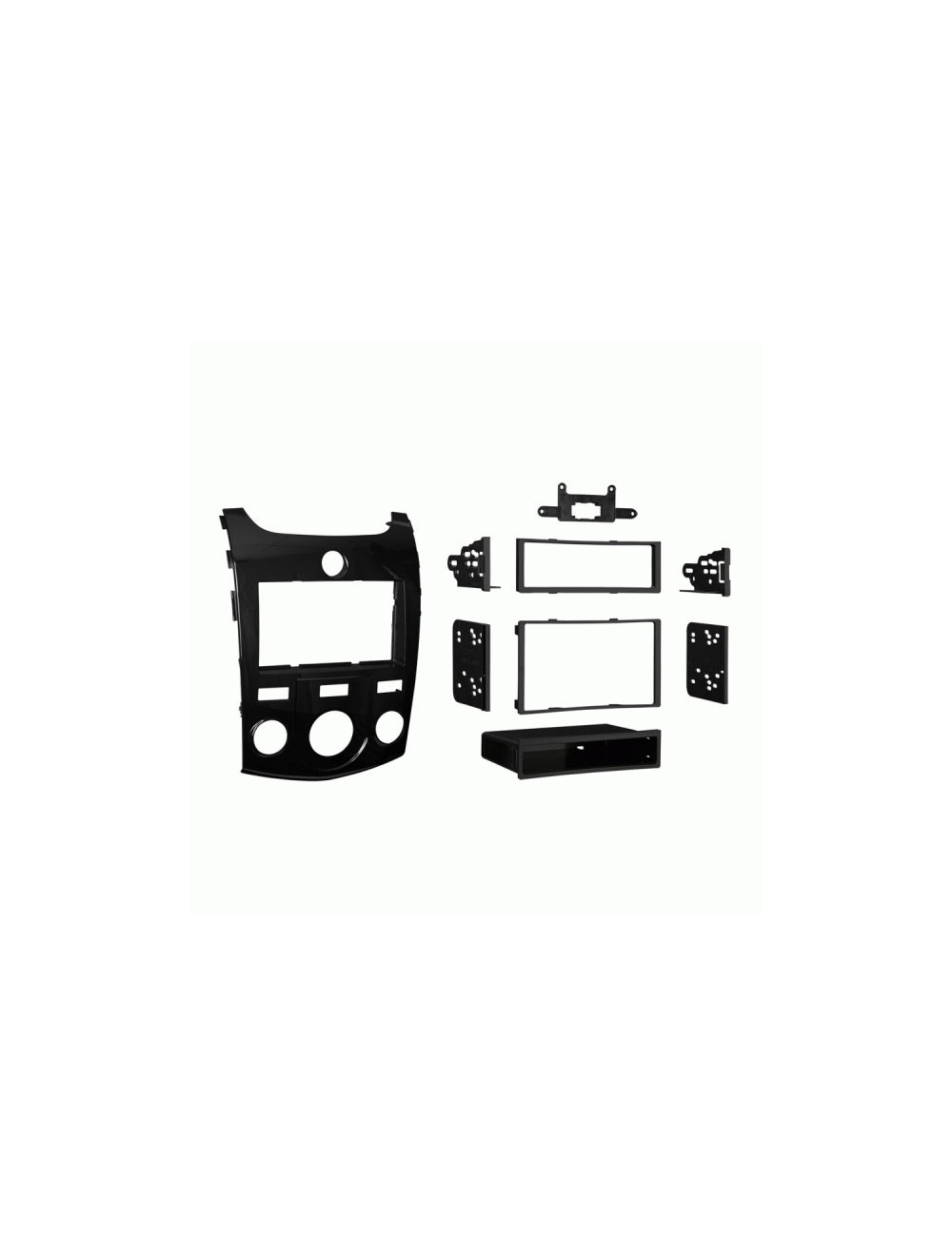 Metra 99-7338HG Installation Dash Kit for 2010-2013 Kia Forte Double DIN/ISO Radios High Gloss
