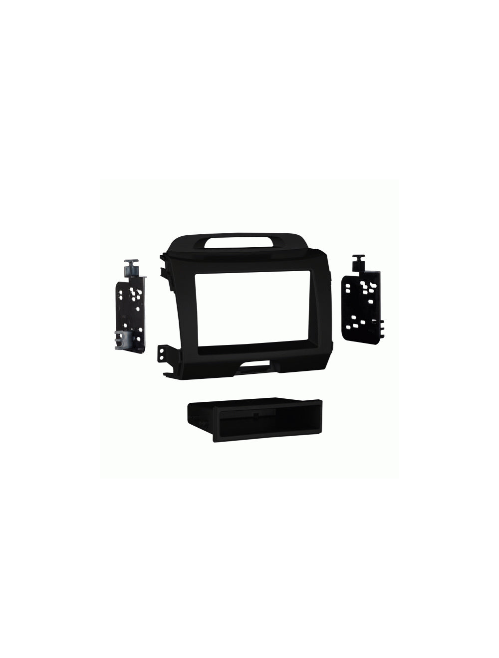 Metra 99-7344CH Double DIN Installation Kit for 2011-2016 Kia Sportage ISO Charcoal