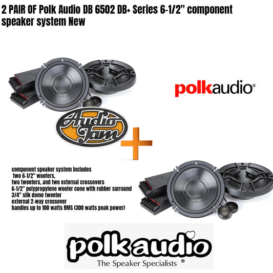 2 Pair Of Polk Audio DB 6502 DB+ Series 6-1/2" component speaker system