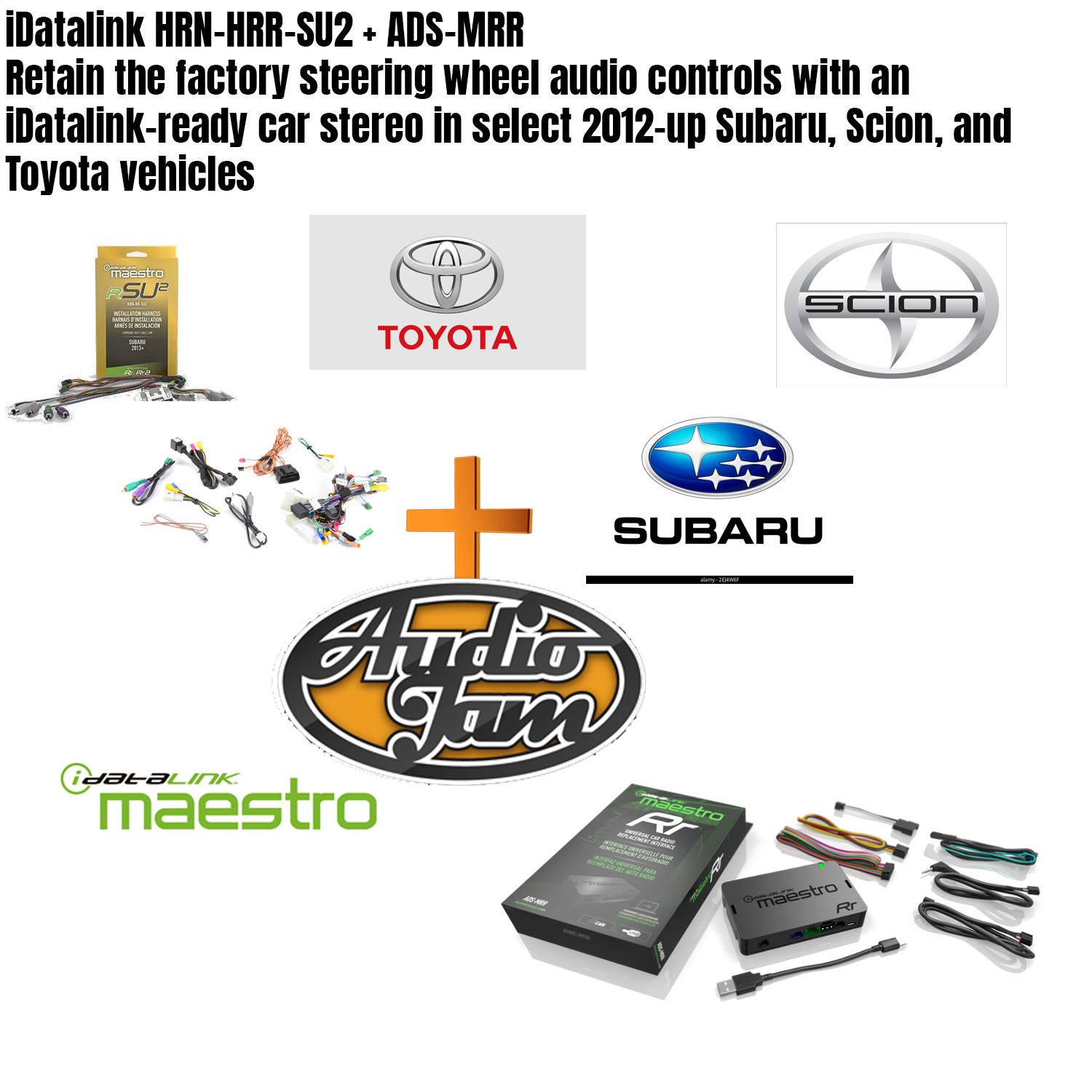 iDatalink HRN-HRR-SU2 + ADS-MRR Retain the factory steering wheel audio controls with an iDatalink-ready car stereo in select 2012-up Subaru, Scion, and Toyota vehicles