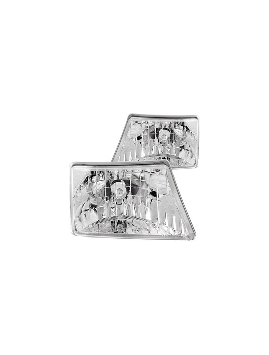 Anzo ANZ111037 Crystal Chrome Headlights for Ford 1998 - 2000 Ranger