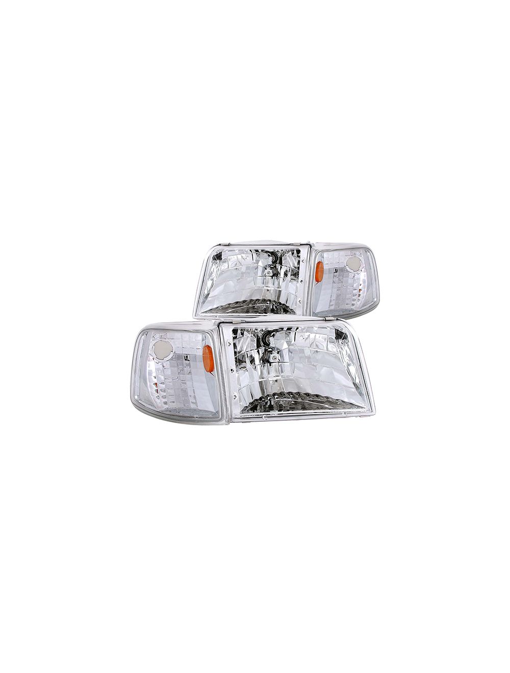 Anzo ANZ111119 Clear with Amber Corners Headlights for Ford 1993 - 1997 Ranger