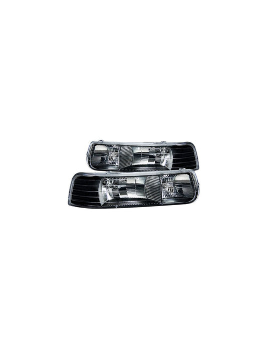 Anzo ANZ111155 Black Clear Headlights for Chevrolet 1500/2500 1999 - 2002 & 3500 2001 - 2002 & Suburban / Tahoe 2000 - 2006