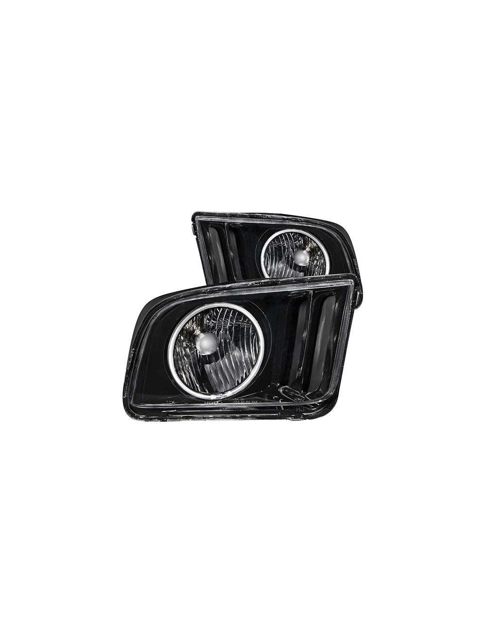 Anzo ANZ121033 Black with Halo CCFL Headlights for Ford 2005 - 2009 Mustang