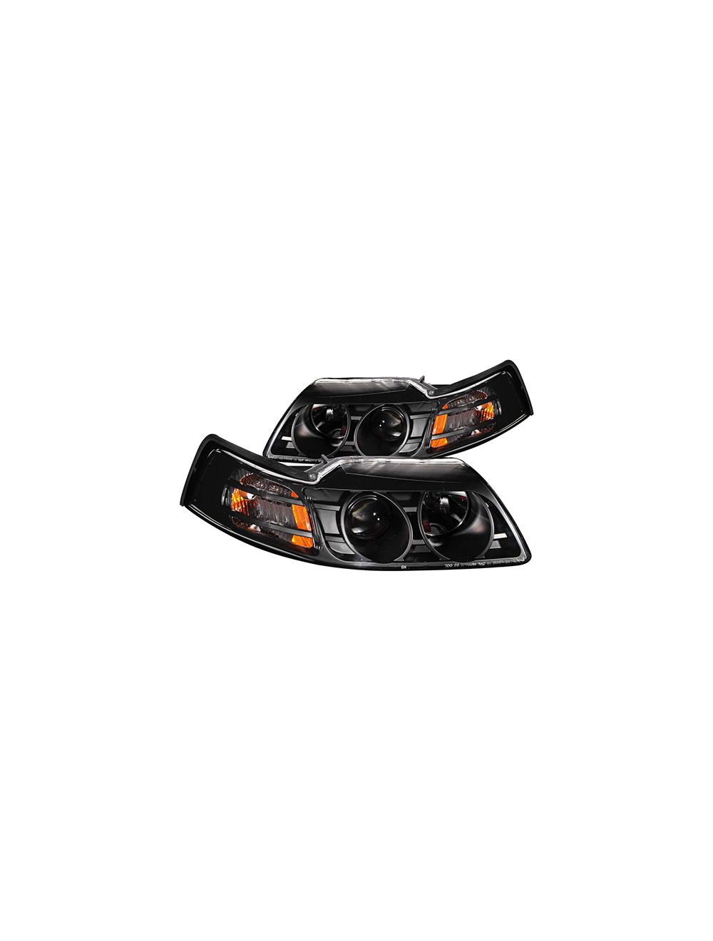 Anzo ANZ121042 Projector Black  Headlights for Ford 1999 - 2004 Mustang