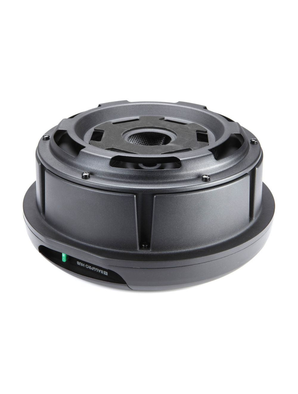 JBL BassPro Hub Powered 11" Car Subwoofer enclosure with 200-watt amp  mounts to hub of spare tire