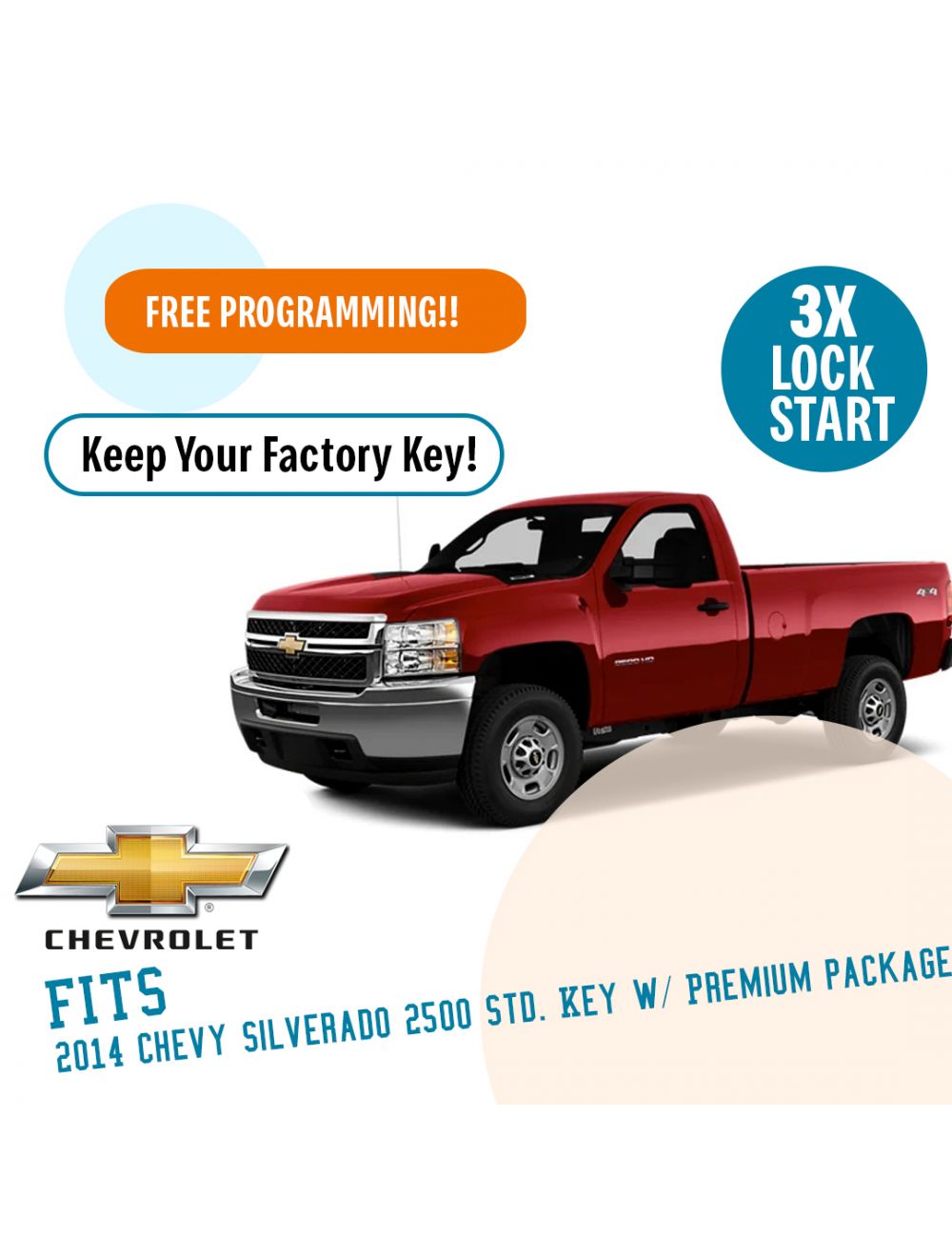 Plug N Play Remote Start System for 2014 Chevy Silverado 2500 Std. Key w/ Premium package Automatic