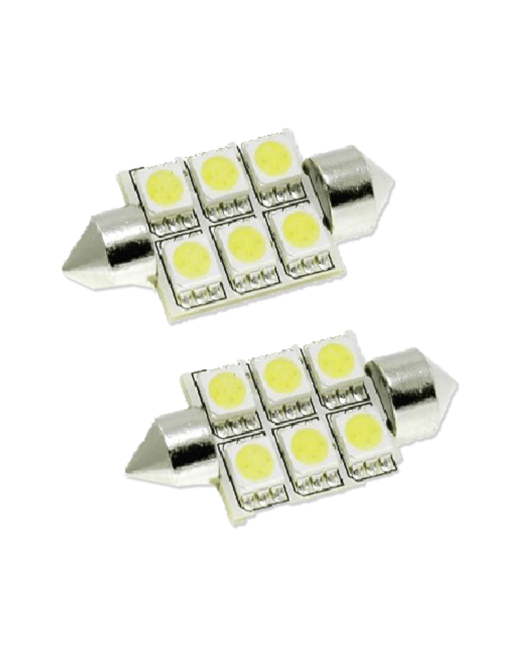 Luminous FT36MM-6SMD5050-WH 6 LED 36mm Festoon - White (Pair)