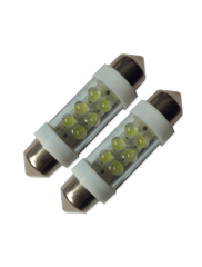 Luminous FT39MM-6LED-WH 6 LED 39mm Festoon - White (Pair)