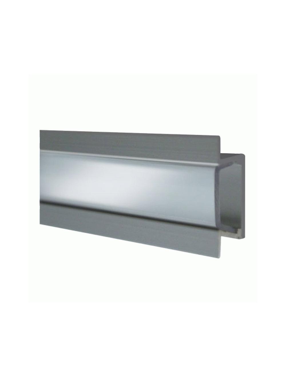 Heise HE-AFMTCL 1M Track - Silver Anodized Aluminum - Clear Flush Mount