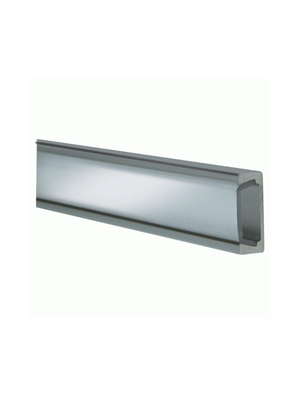 Heise HE-ATCL 1M Track - Silver Anodized Aluminum - Clear Surface Mount