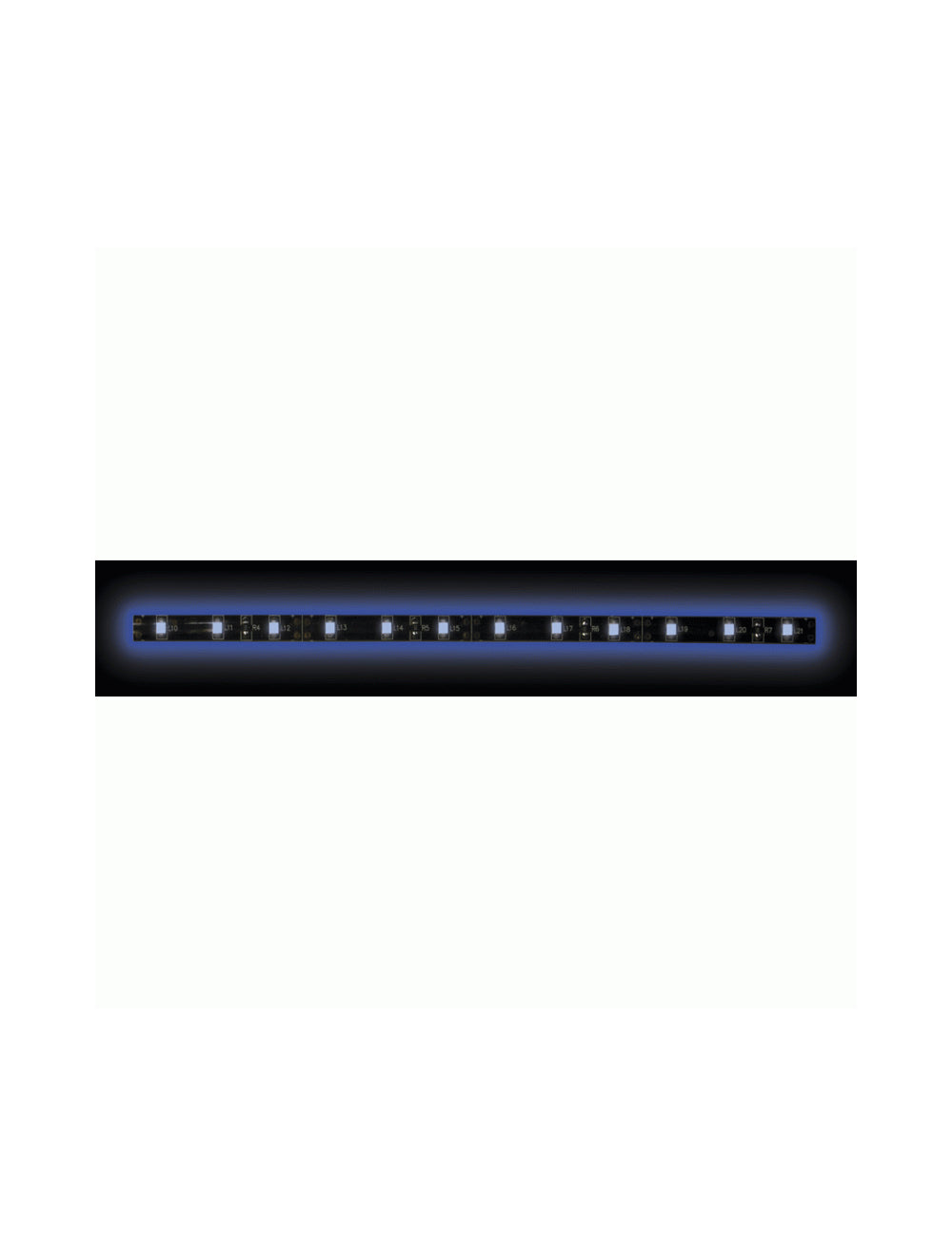 Heise HE-B335-BLK 3M LED Strip Light Black Base Blue 3528 Bulk