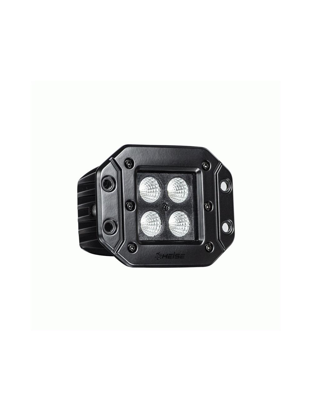 Heise HE-BFMCL2 3 Inch Flush Mount 4 Led Cube Flood Light (Blackout Series)