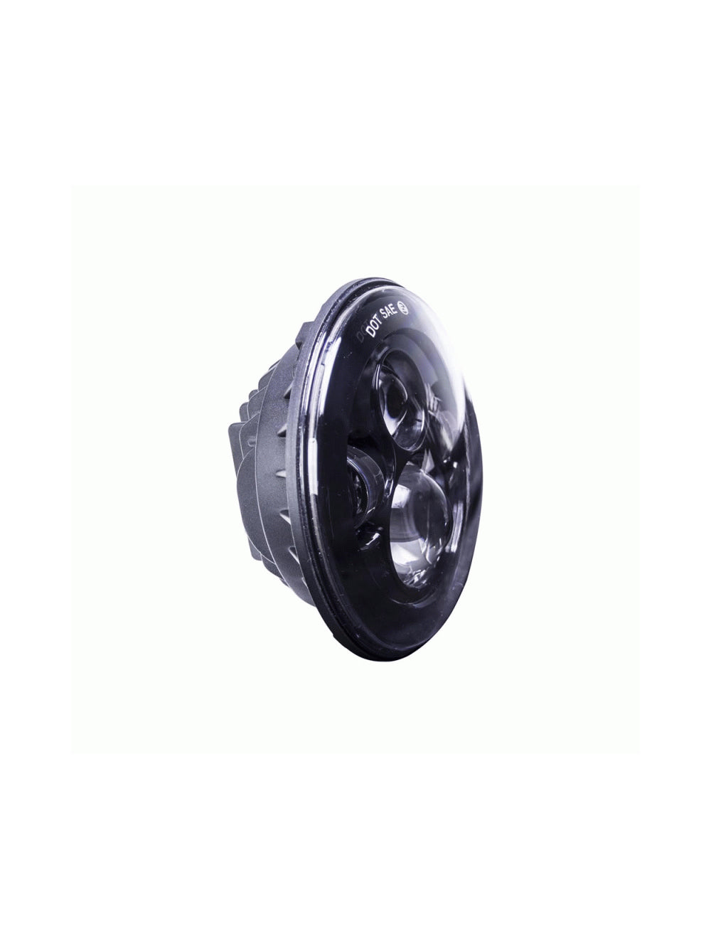Heise HE-BHL701 Motorcycle 7 Inch Round Black Front 6-Led Headlight