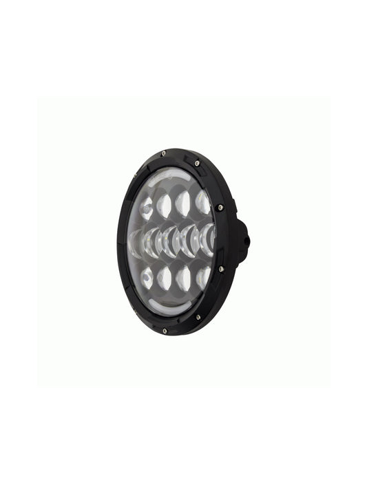 Heise HE-BHL704 7 Inch Round With Partial Halo Black Front 13-Led Headlight