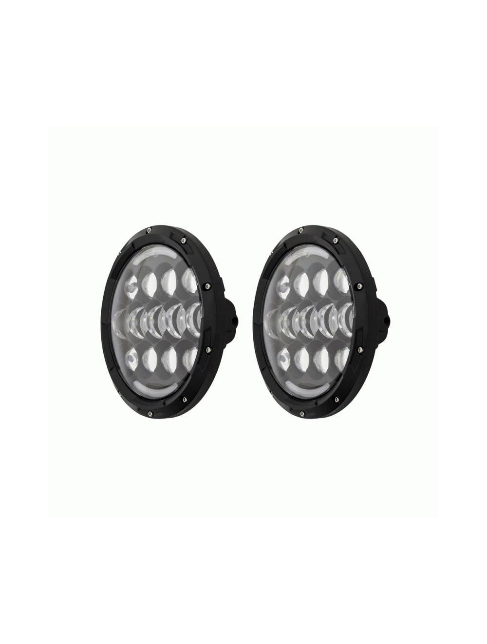 Heise HE-PBHL704 7 In Round 13 Led With With Partial Halo - Black Front Face