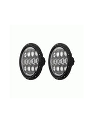 Heise HE-PBHL704 7 In Round 13 Led With With Partial Halo - Black Front Face