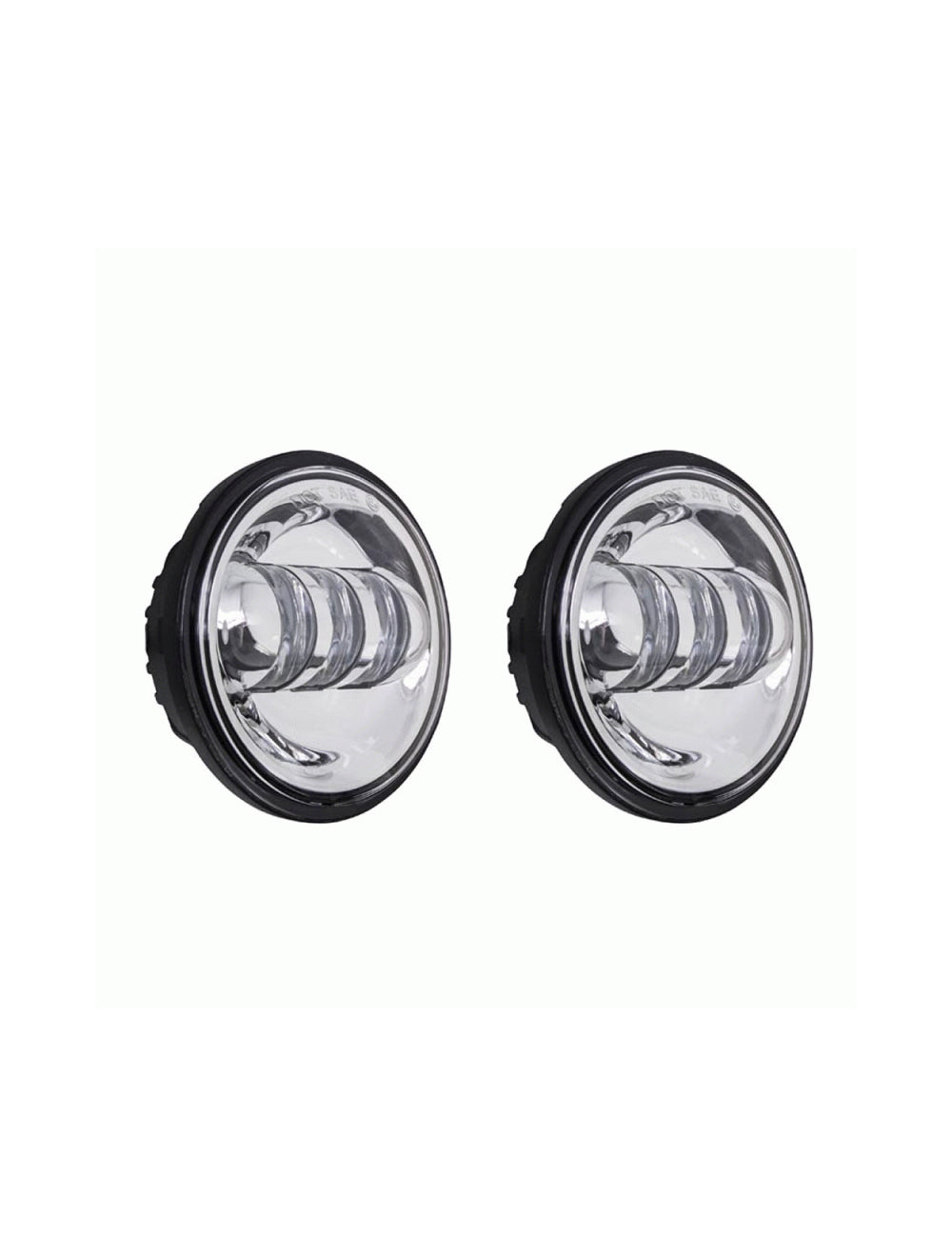 Heise HE-SAL451 Motorcycle 4.5 Inch Aux Pair Silver Front 6-Led Headlights