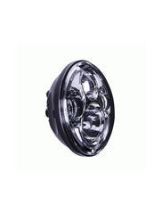 Heise HE-SHL561 5.6 Inch Round W/ Partial Halo Silver Front 8-Led Headlight