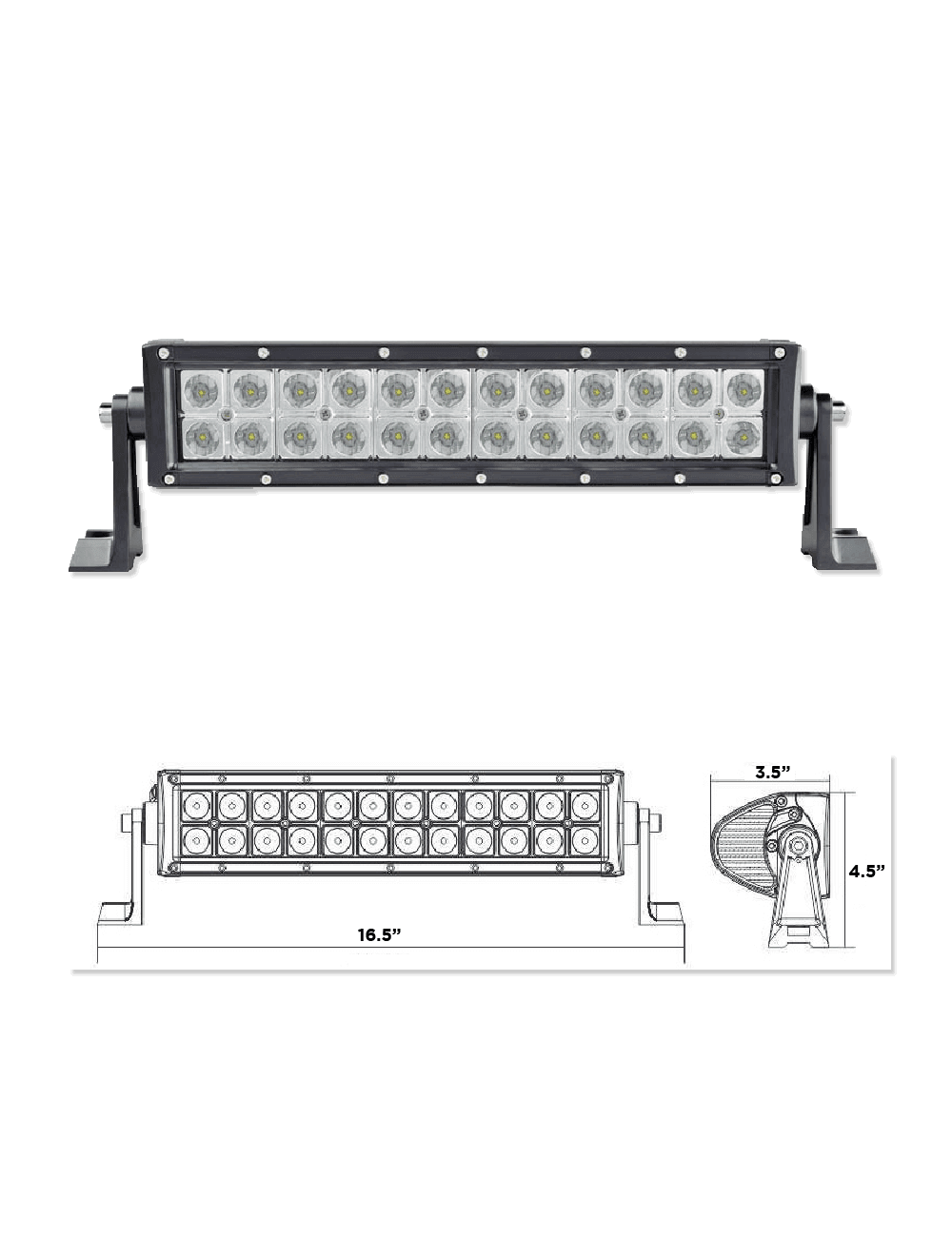 Luminous LUM-14LB-72WC-S 14" LED Hi-Power Work Bar 72W Spot