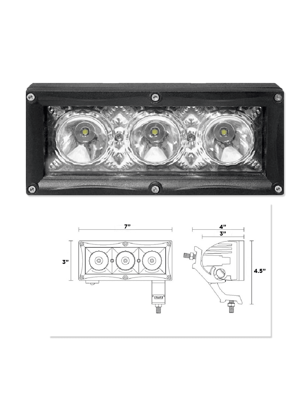 Luminous LUM-7XLB-30WC-F LED Hi-Power Work Bar 7" X Series 30W Rigid Style Casing Flood