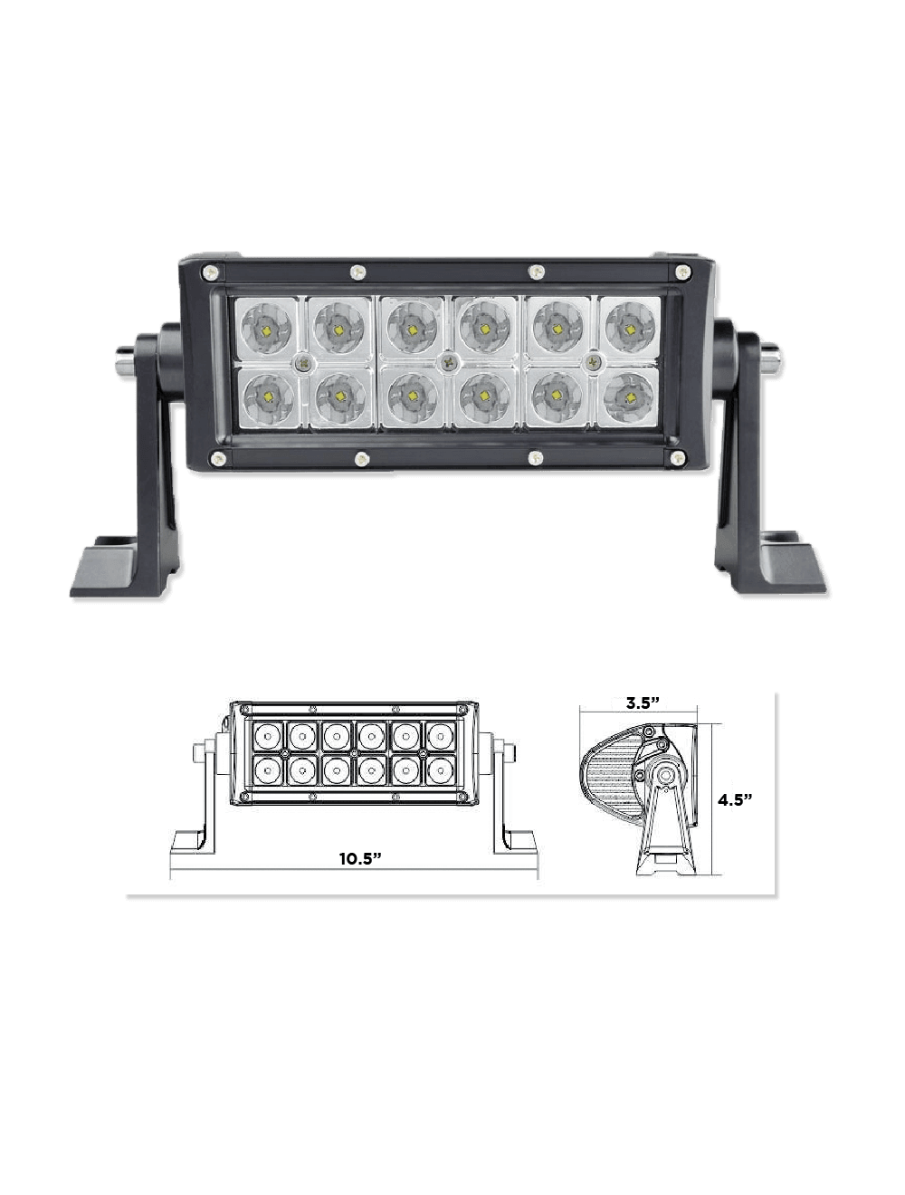 Luminous LUM-8LB-36WC-S 8" LED Hi-Power Work Bar 36W Spot